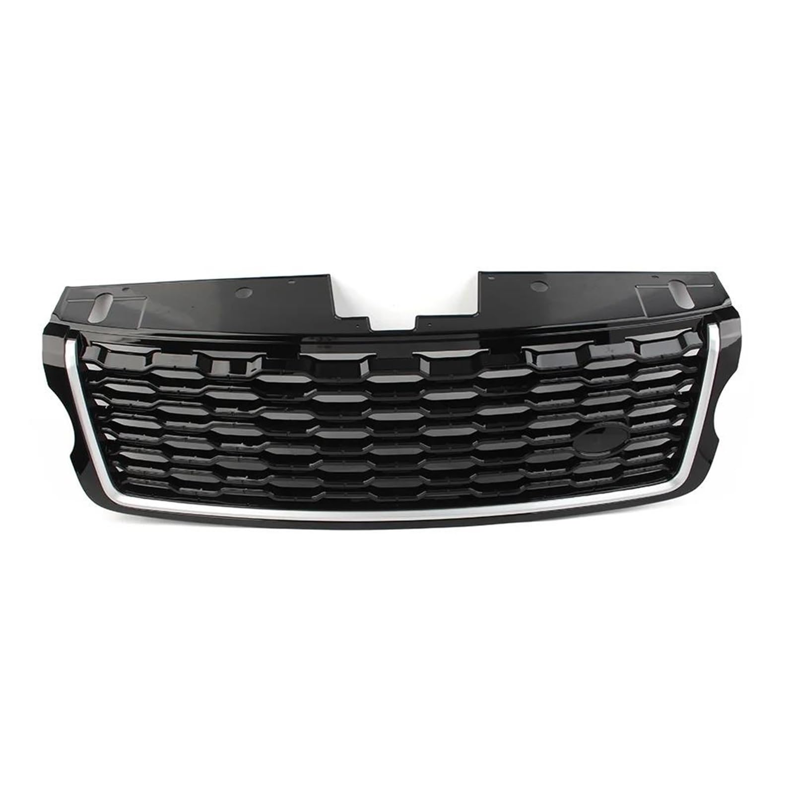 Frontstoßstangengrill Auto Vorderen Stoßfänger Oberen Mesh Grille Facelift Für Land Für Rover Für Range Für Rover Für Vogue L405 2013 2014 2015 2016 2017 Nebelscheinwerfer Gitter(Black Silver) von SYLTER