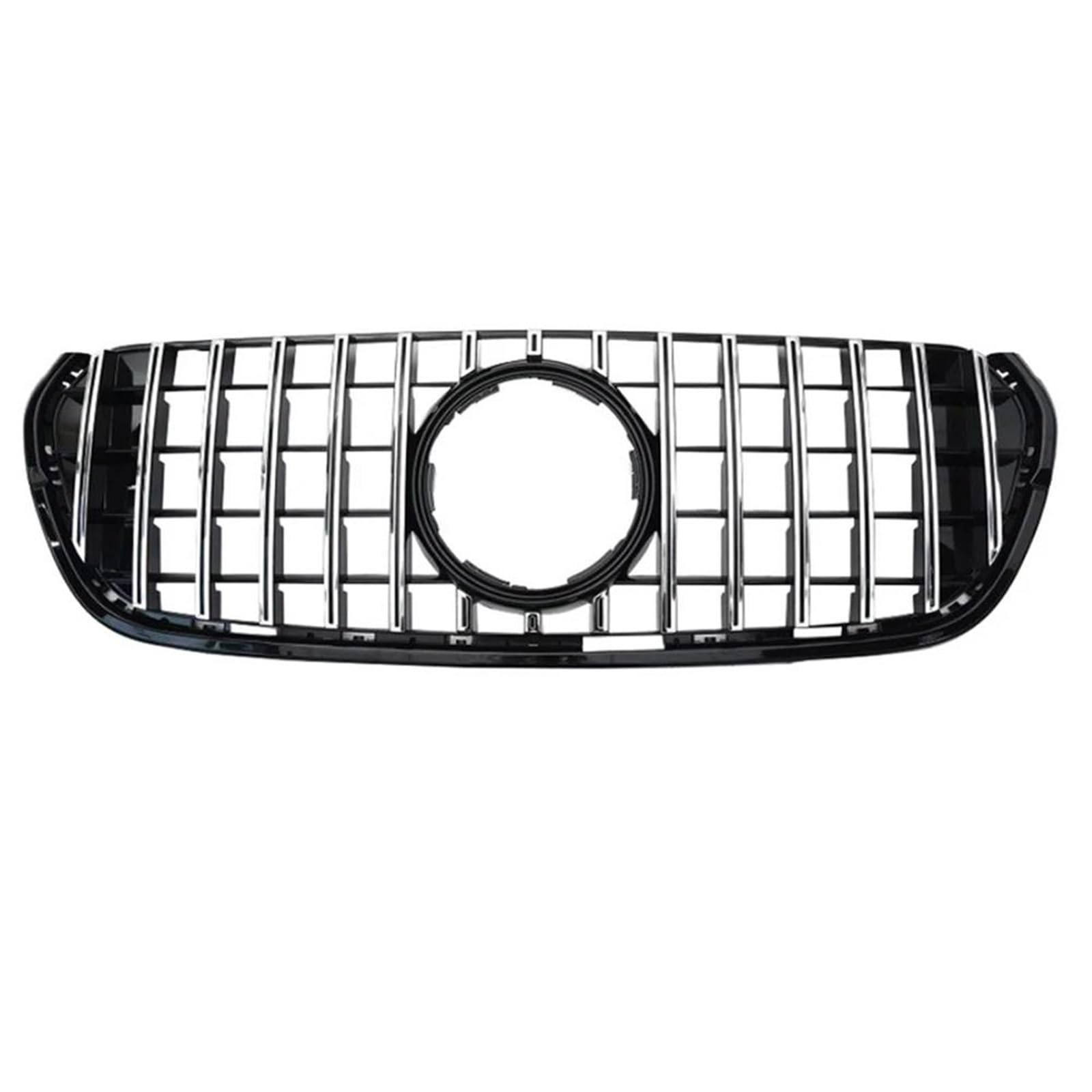 Frontstoßstangengrill Auto Zubehör Front Stoßstange Grille Mittel Panel Styling Oberen Grill Für Mercedes Für Benz Für X-Klasse W470 2017 2018 2019 2020 Nebelscheinwerfer Gitter(Silber) von SYLTER