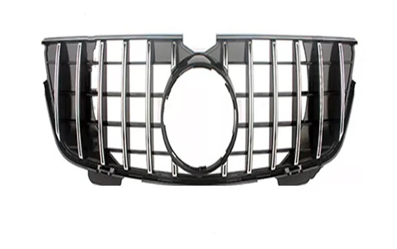 Frontstoßstangengrill Einlass Haube Mesh Front Kühler Gitter Stoßstange Grille Racing Grill Trim Für Mercedes Für Benz X164 GL 2005 2006 2007 2008 2009 Nebelscheinwerfer Gitter(Silber) von SYLTER