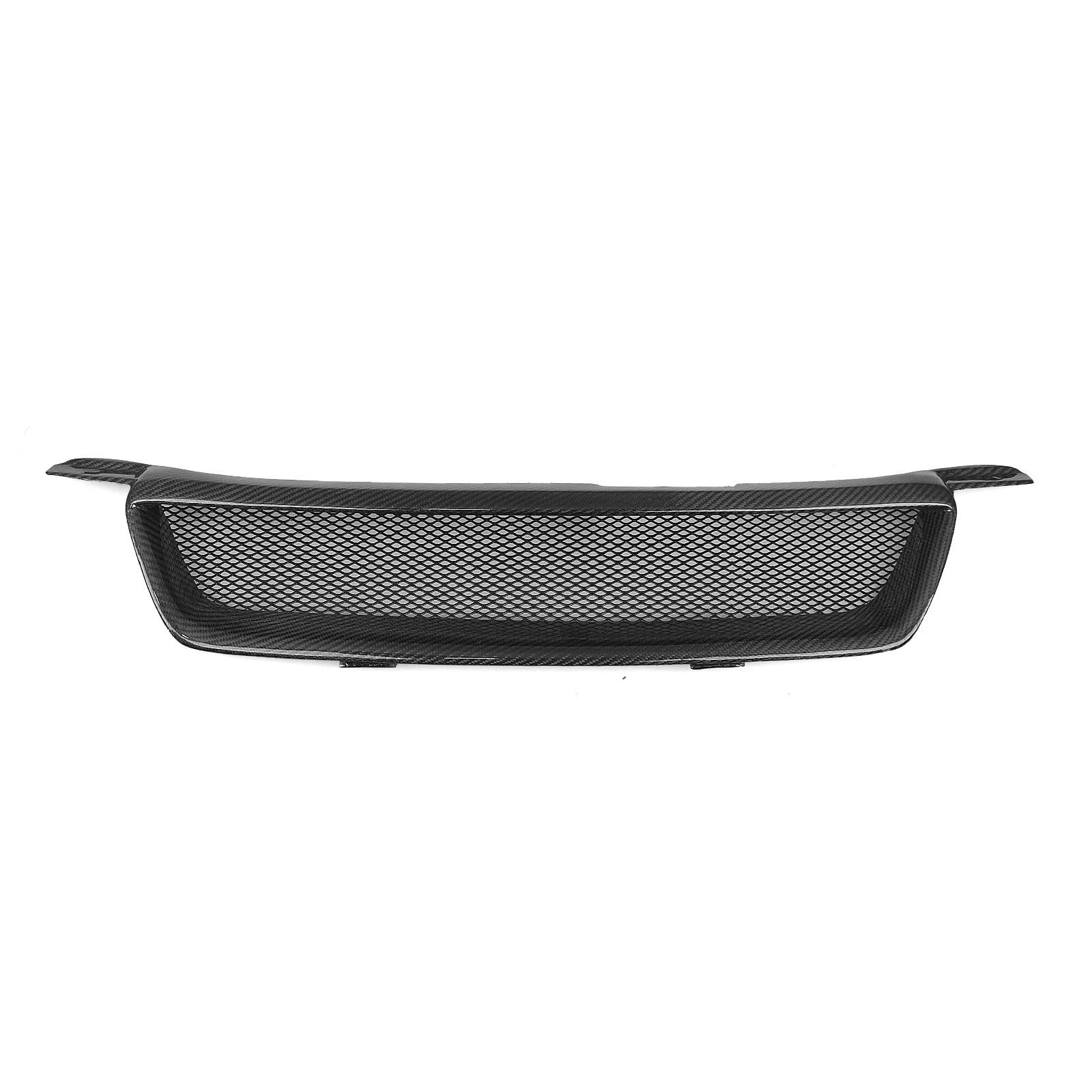 Frontstoßstangengrill Frontgrill Racing Grill für Toyota für Camry 4 Tür 2000 2001 Obere Stoßstangenhaube Mesh Grid Nebelscheinwerfer Gitter(Kohlefaser) von SYLTER