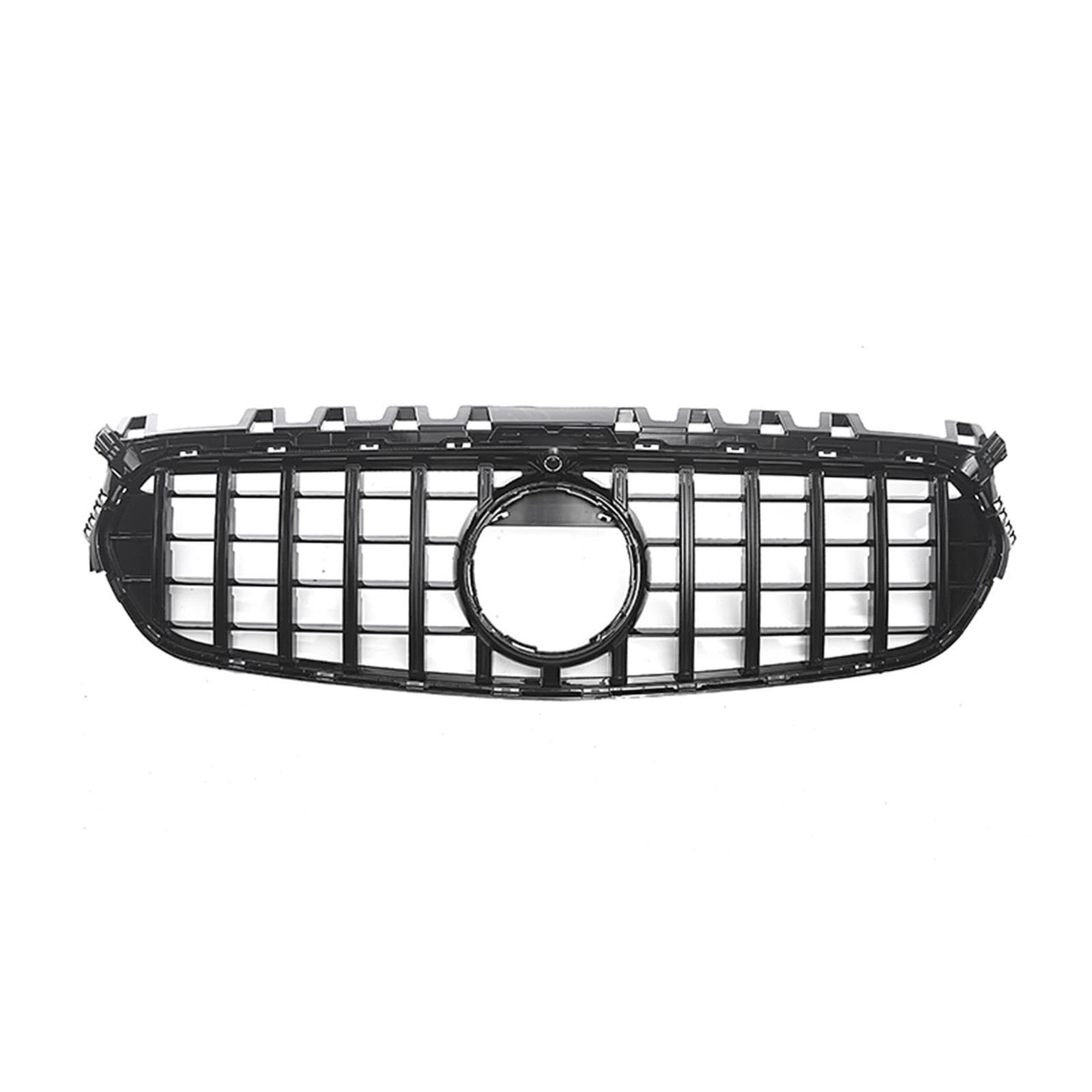 Frontstoßstangengrill Frontgrill Racing Grills Für Mercedes Für Benz B-Klasse W247 2020 2021 2022 Silber/Schwarz Auto Oberen stoßstange Haube Mesh Grid Nebelscheinwerfer Gitter(Schwarz) von SYLTER