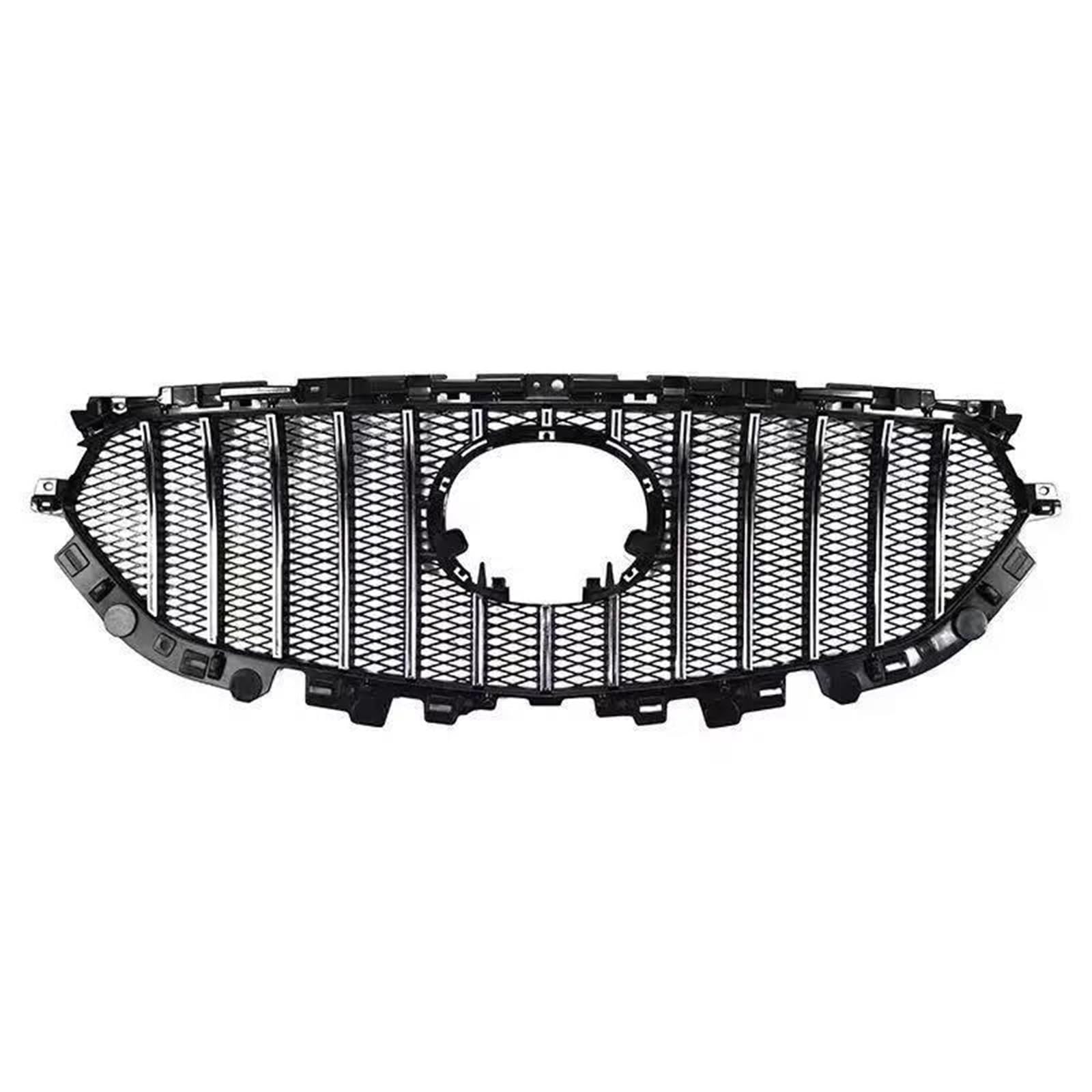 Frontstoßstangengrill Frontschürze Oberen Kühlergrill geändert Racing Grill Für Mazda Für CX-5 2017 2018 2019 2020 2021 Auto Zubehör Nebelscheinwerfer Gitter(Silber) von SYLTER