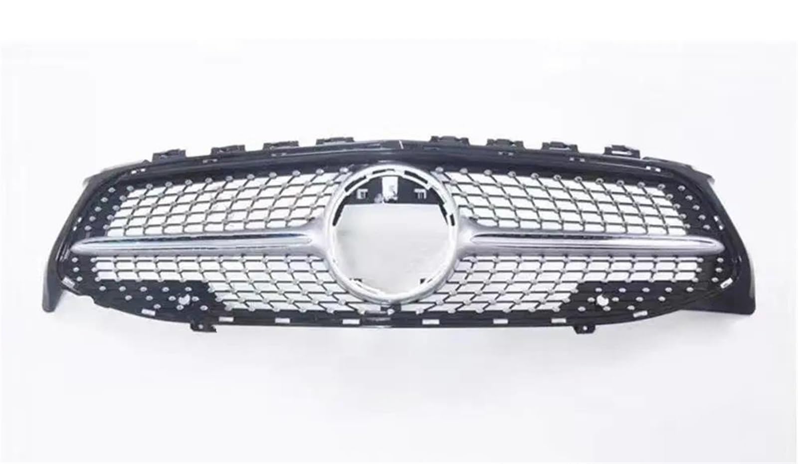 Frontstoßstangengrill Für GT Diamant Front Einlass Grille Stoßstange Haube Dekoration Für Mercedes Für Benz Für CLA W118 C118 250 260 180 200 220 2019-2022 Nebelscheinwerfer Gitter(Diamond Silvery) von SYLTER