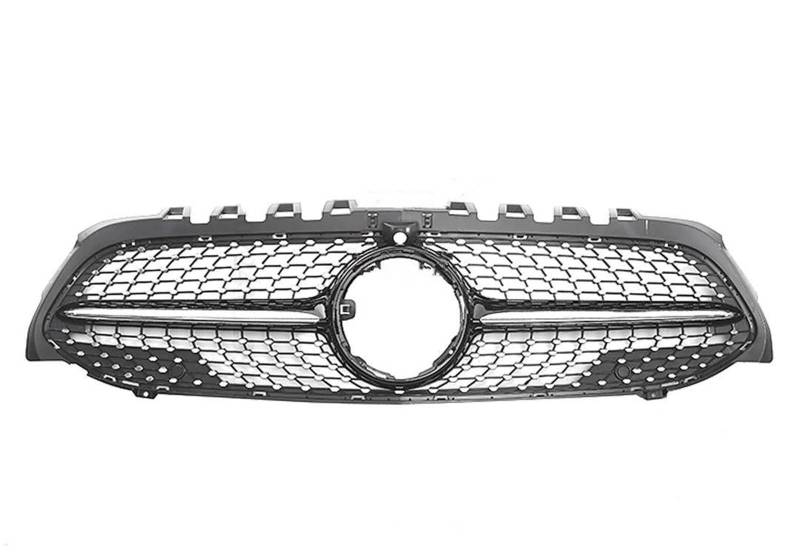 Frontstoßstangengrill Für GT Diamant Front Hood Grille Racing Stoßstange Grill Außen Teil Für Mercedes Für Benz W177 EINE A250 A200 A180 a220 A35 2019 + Nebelscheinwerfer Gitter(Diamond Bk-Hole) von SYLTER