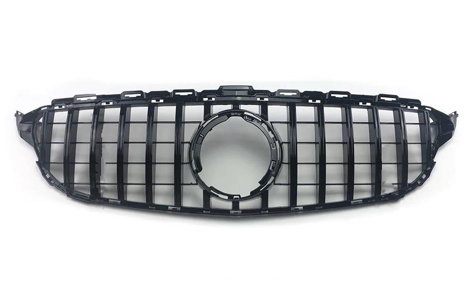 Frontstoßstangengrill Für GT Style Frontstoßstange Grille Grill Für Mercedes Für Benz W205 S205 C C205 C180 C200 C250 C300 C260 2014-2021 Nebelscheinwerfer Gitter(19-21 Black) von SYLTER