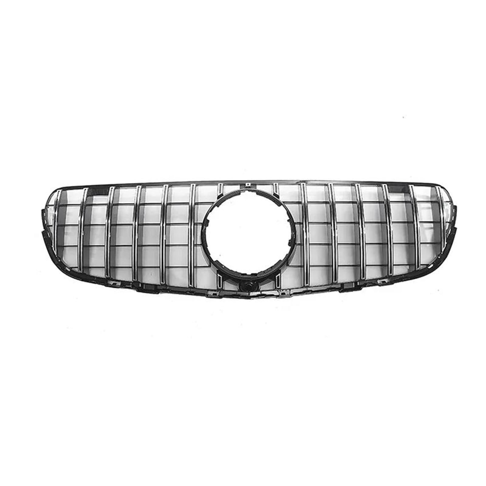 Frontstoßstangengrill Für GT Style Für Mercedes Für Benz GLC-Klasse X253 GLC250 GLC300 GLC350e 2015-2019 Auto Fronteinlass Mesh Grille Racing Grill Body Kits Nebelscheinwerfer Gitter(Silber) von SYLTER