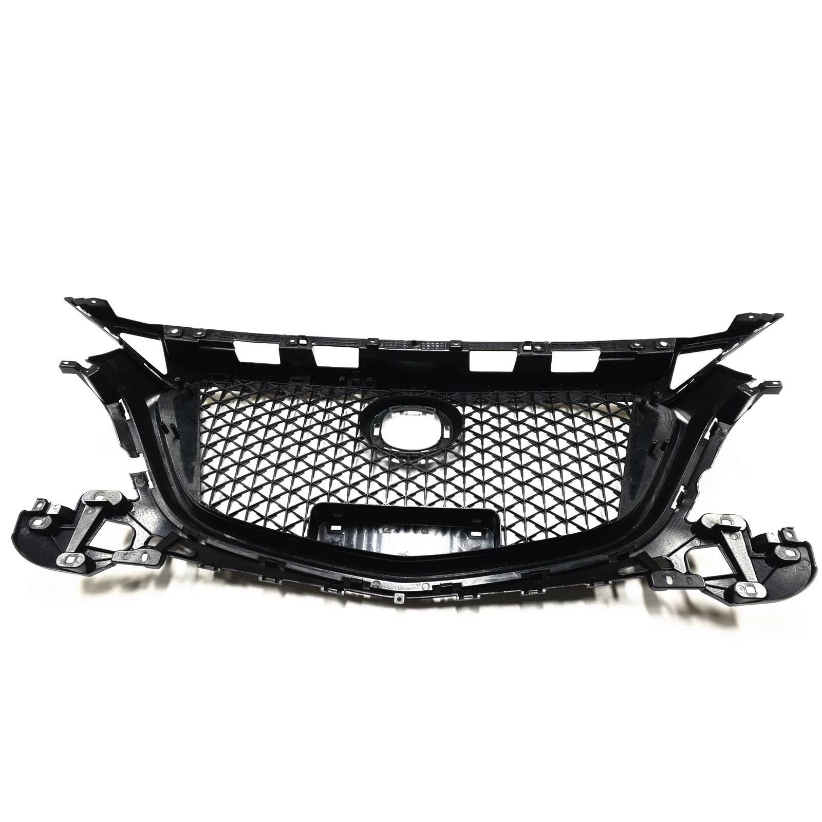 Frontstoßstangengrill Für Mazda 3 Für Axela 2017 2018 Frontgrill Racing Grill Glänzend Schwarz Oberen Stoßfänger Ansaughaube Kühler Mesh Waben Stil Gitter Nebelscheinwerfer Gitter von SYLTER