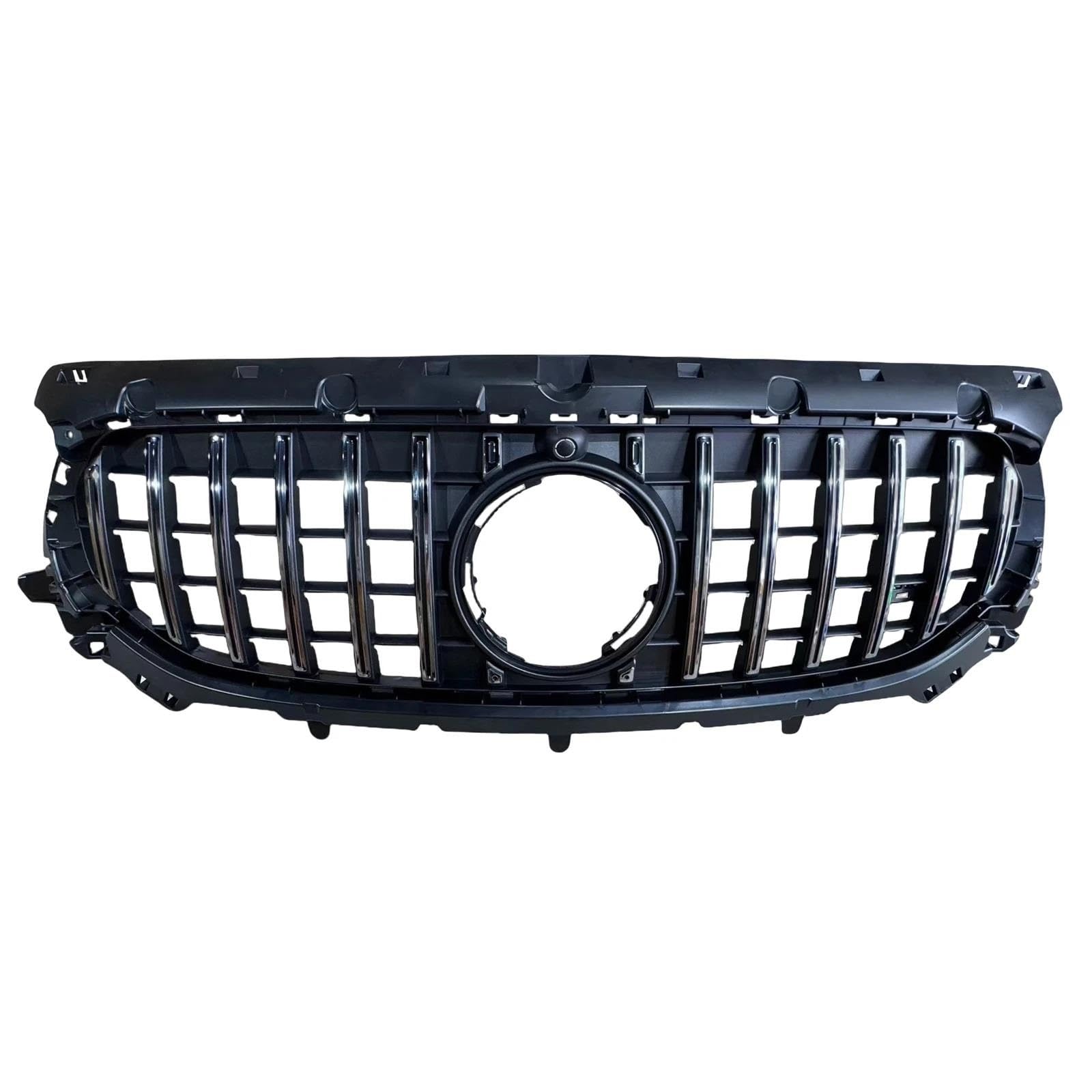 Frontstoßstangengrill Für Mercedes Für Benz Für GLA KLASSE H247 2024 Frontgrill Racing Grill Schwarz/Silber Auto Oberen Stoßstange Haube mesh Grid Nebelscheinwerfer Gitter(Silber) von SYLTER