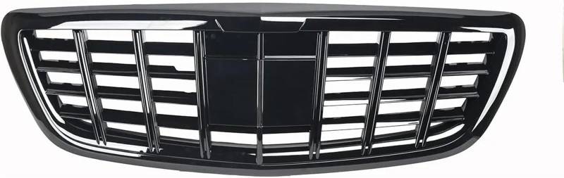 Frontstoßstangengrill Für Mercedes Für W222 S-Class S400 S500 2014 2015 2016 2017 2018 2019 2020 Alle Schwarz w/Kamera Loch Auto Front Stoßstange Grille Nebelscheinwerfer Gitter von SYLTER