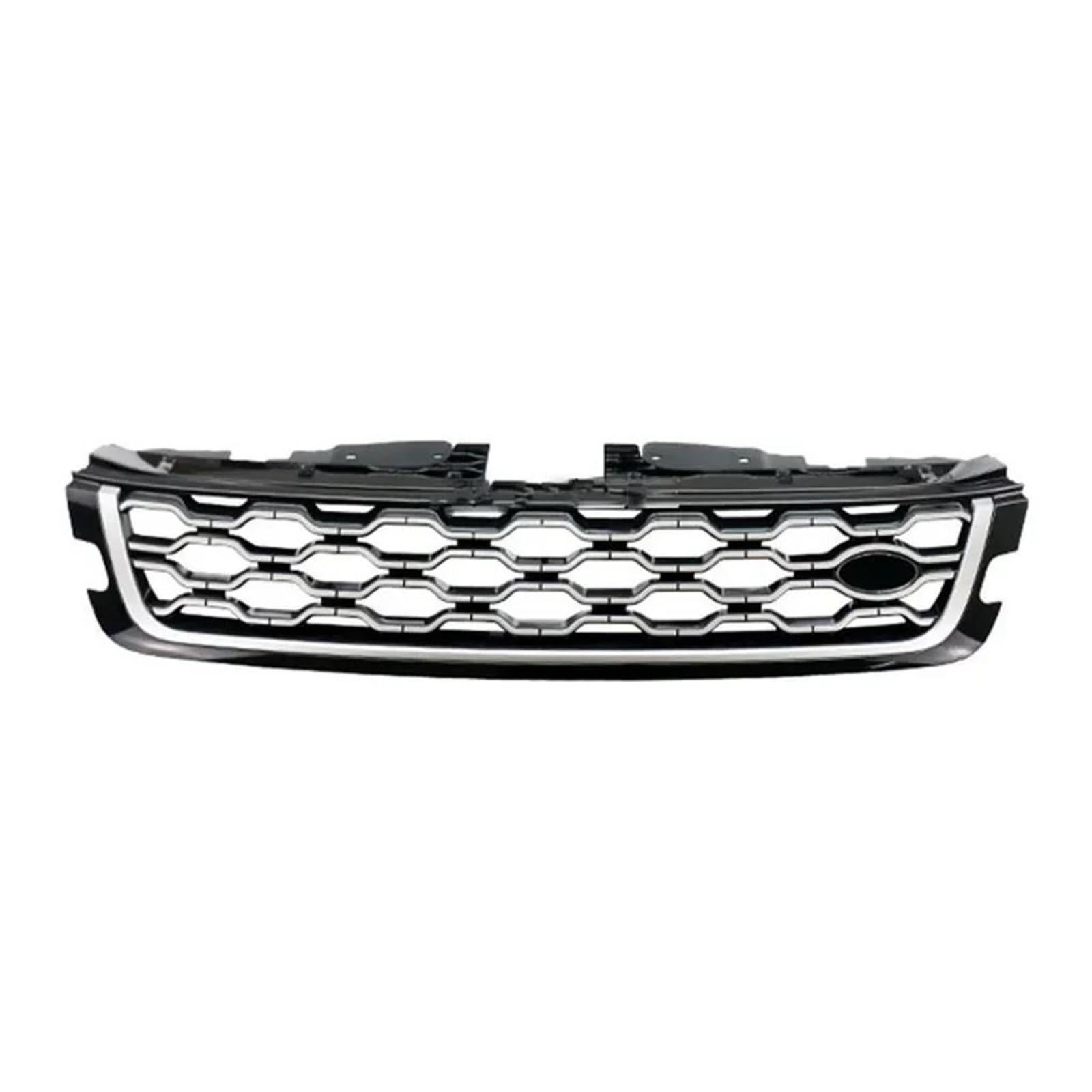 Frontstoßstangengrill Für Range Für Rover Für Evoque Für Stil 2020 2021 2022 Auto Vorderen Stoßfänger Grille Auto Zubehör Racing Grills Nebelscheinwerfer Gitter(Silver Grille) von SYLTER