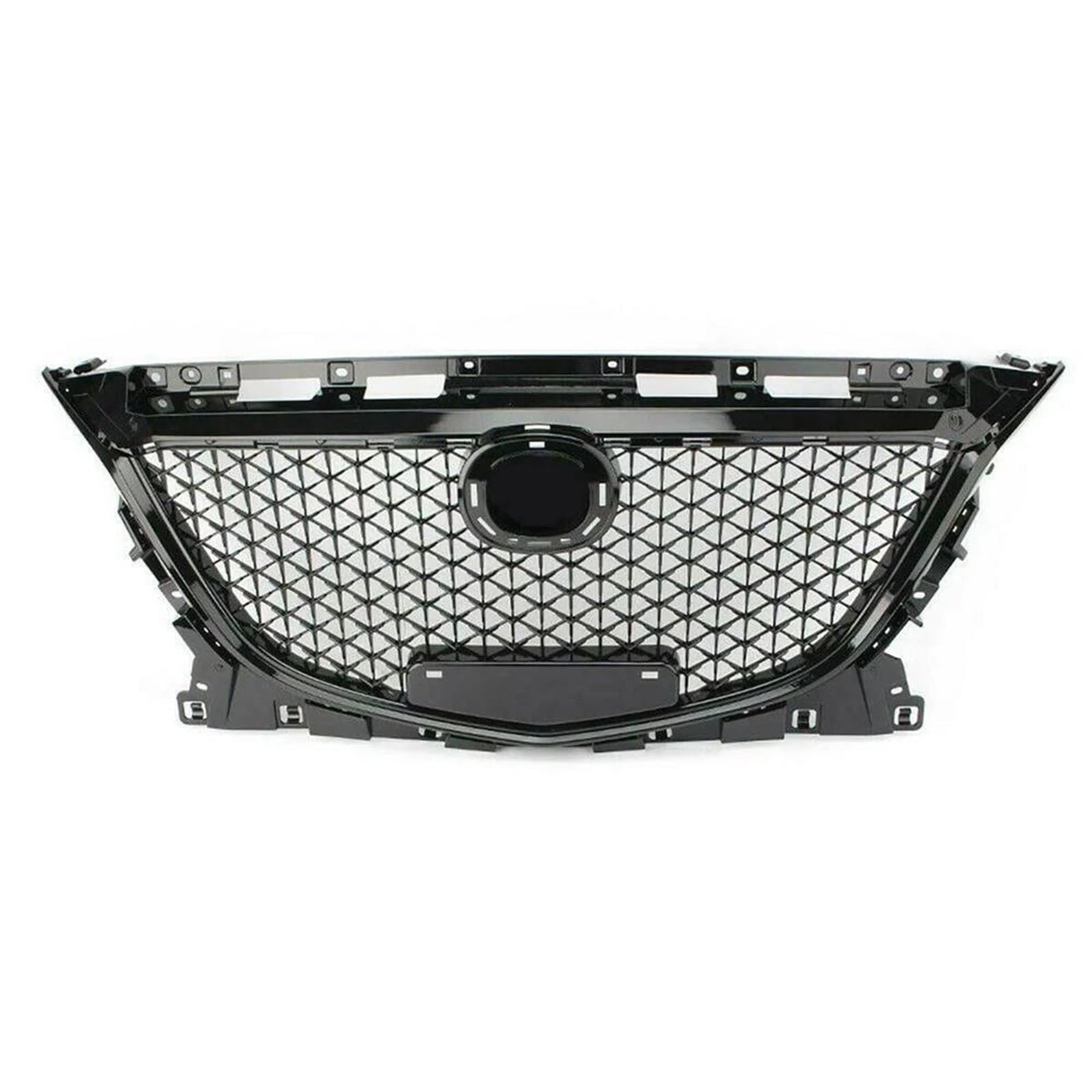 Frontstoßstangengrill Grill Frontgrill Für Mazda 3 Für Axela 2014 2015 2016 Schwarz Honeycomb Stil Auto Oberen Stoßfänger Ansaughaube Mesh Grid Body Kit Nebelscheinwerfer Gitter von SYLTER