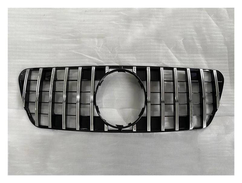 Frontstoßstangengrill Haube Mesh Sport Kühlergrill Kühler Gitter Stoßstange Grill Für Mercedes Für Benz Für ML W163 Für ML320 Für ML350 1998-2004 Nebelscheinwerfer Gitter(Silbrig) von SYLTER