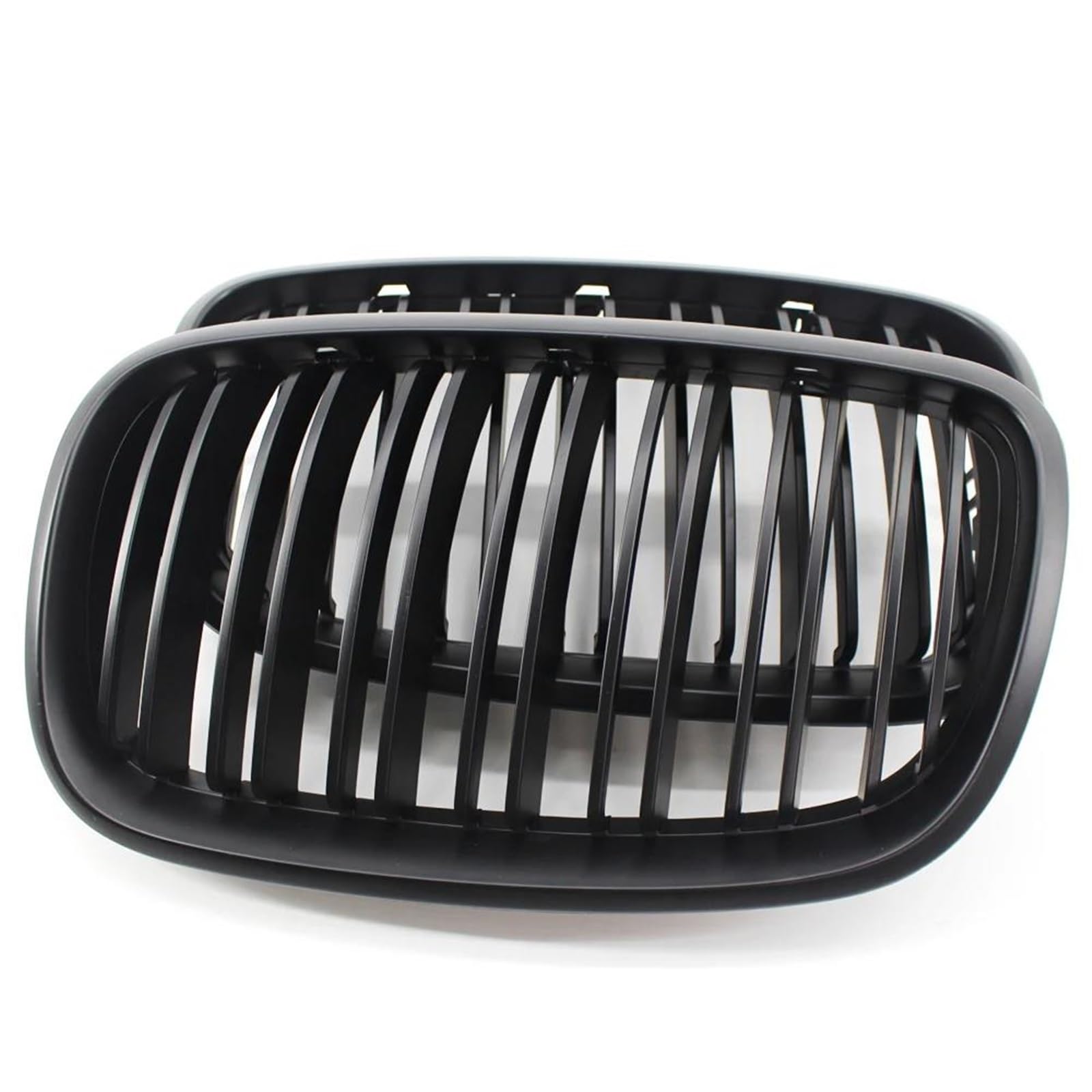 Frontstoßstangengrill SCHWARZER Kühlergrill ABS vorne Ersatzhaube Nierengrill für E70 E71 X5 X6 2007 2008 2009 2010 2011 2012 2013 2014 Nebelscheinwerfer Gitter(Mattschwarz) von SYLTER