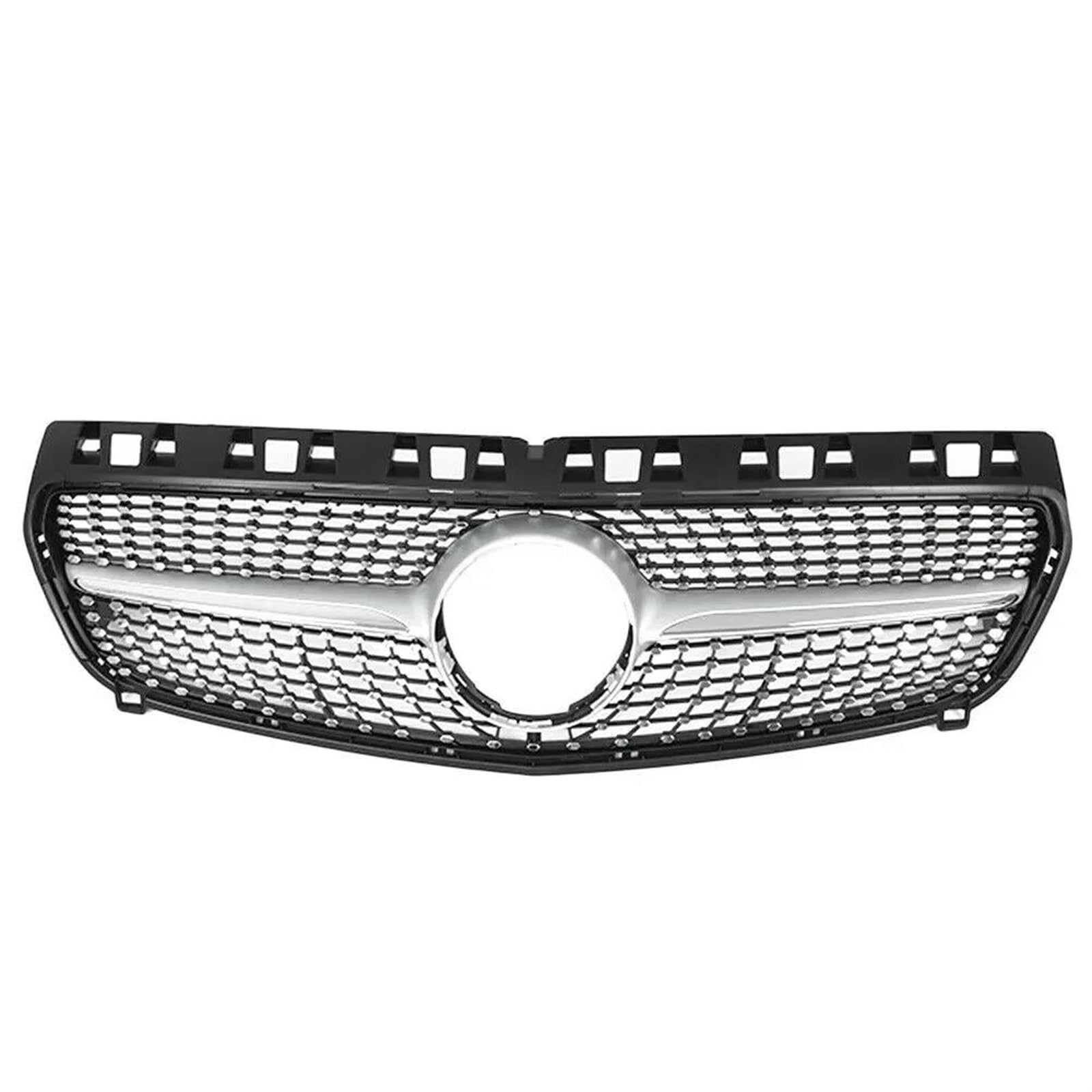 Frontstoßstangengrill Vorderer Grill für Mercedes für Benz W176 A-Klasse A180 A200 A250 A45 für AMG 2013 2014 2015 Auto-Oberstoßstangenhaube Netz-Racing-Grillgitter Nebelscheinwerfer Gitter von SYLTER