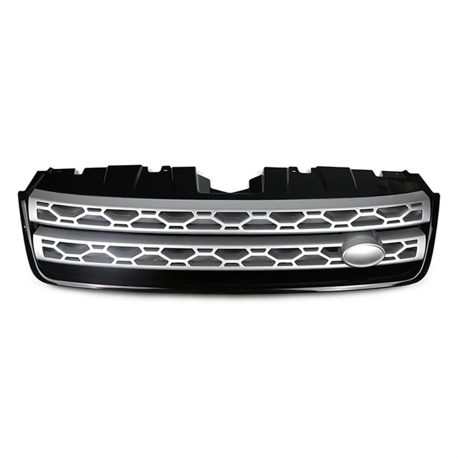 Frontstoßstangengrill Vorderer Kühlergrill, oberer Renngrill Für Land Für Rover Für Discovery Für Sport L550 2015 2016 2017 2018 2019 Nebelscheinwerfer Gitter(Black Silver) von SYLTER