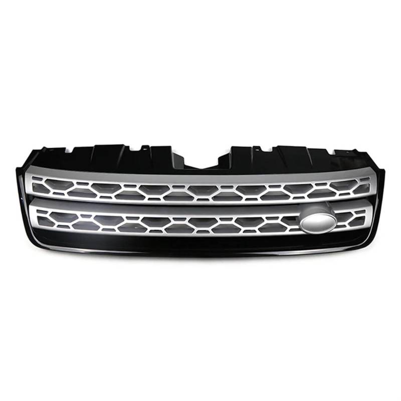 Frontstoßstangengrill Vorderer Kühlergrill, oberer Renngrill Für Land Für Rover Für Discovery Für Sport L550 2015 2016 2017 2018 2019 Nebelscheinwerfer Gitter(Black Silver) von SYLTER