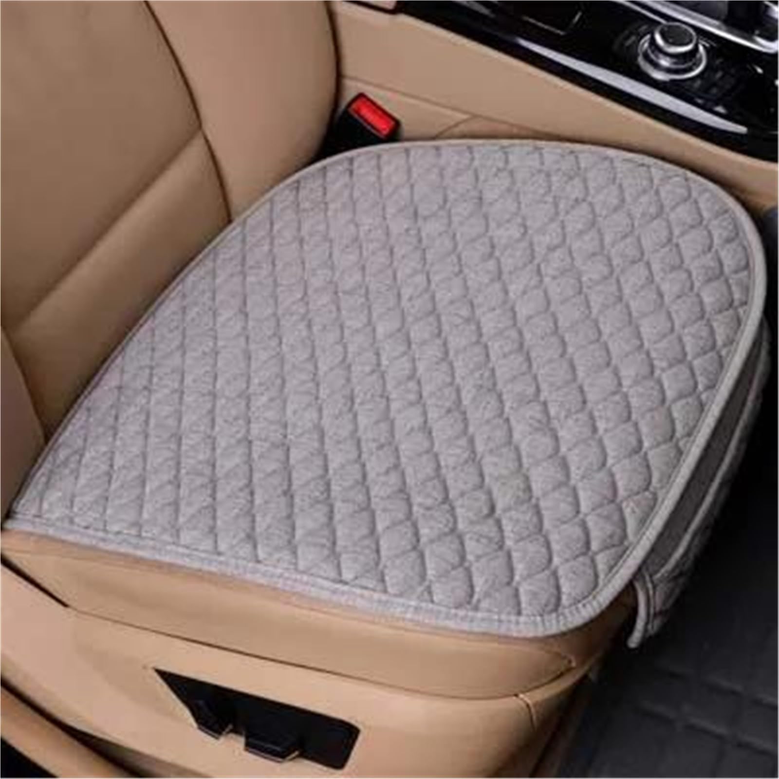 SYLTER Sitzbezüge Auto Auto Sitzbezug Universal Protector Leinen Vorne Hinten Flachs Automobil Kissen Pad Matte Rückenlehne Auto Auto Accessori Innen Vordersitzbezüge(Gray 1 Piece) von SYLTER