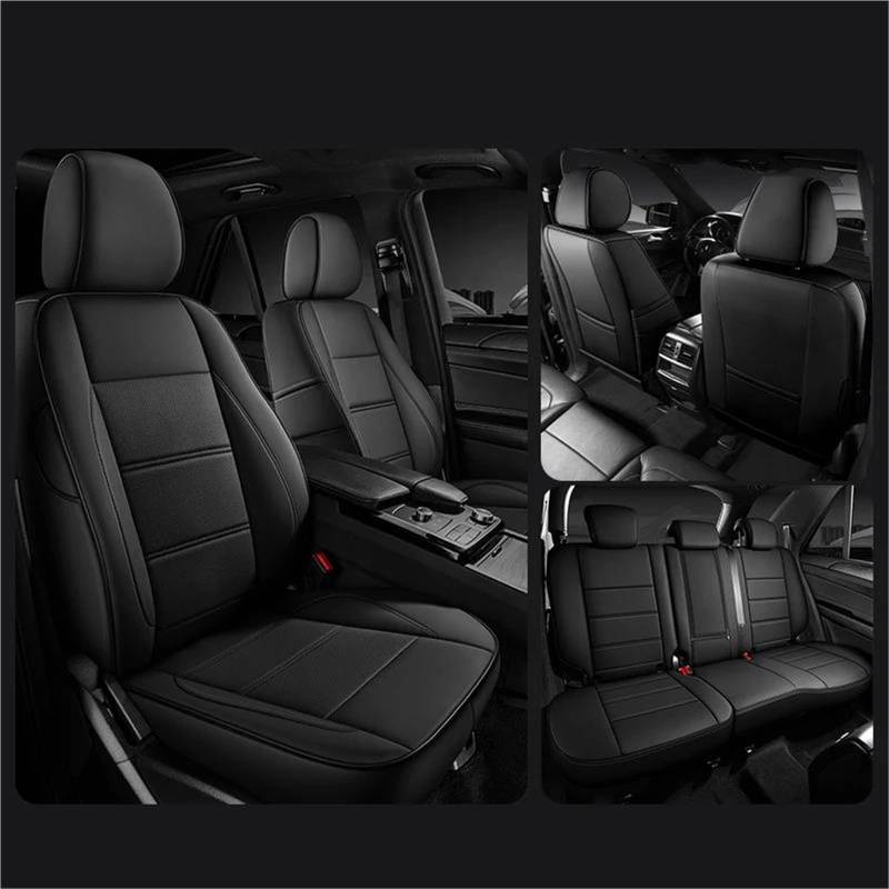 SYLTER Sitzbezüge Auto Benutzerdefinierte Leder Auto Sitzbezug für Mazda für cx5 2015 2016 2017 Automobile Auto Zubehör Innenräume Teile voller Satz Vordersitzbezüge(Black 5 pCs) von SYLTER