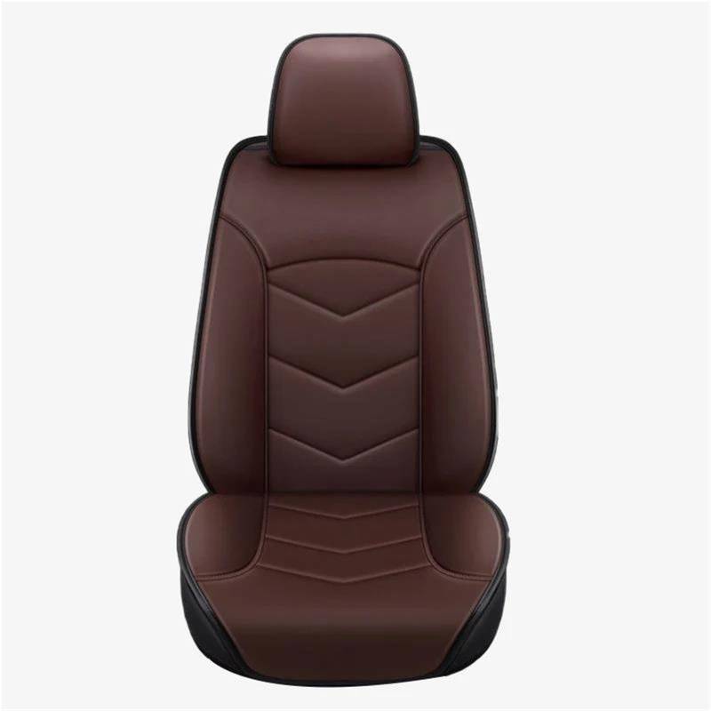 SYLTER Sitzbezüge Auto Leder-Autositzbezüge für Versa für Terrano 2 X für Trail T30 T31 T32 2019 Zubehör Vordersitzbezüge(Kaffee) von SYLTER