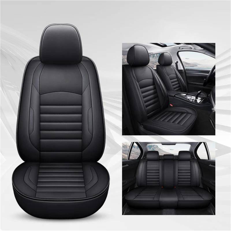 SYLTER Sitzbezüge Auto Vollständiger Satz Autositzbezug für Infiniti für Q50 Innenzubehör Autositzbezüge Autositzkissen Vordersitzbezüge(Black 5PCS) von SYLTER