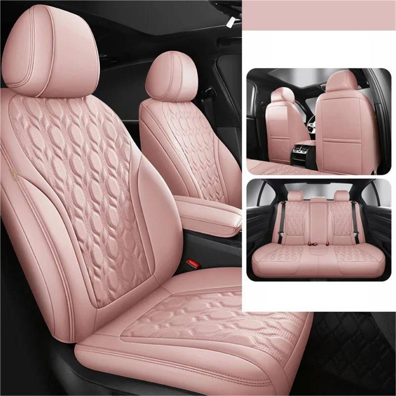 Sitzbezüge Auto Benutzerdefinierte Autositzschutzabdeckung für Hyundai i30 ix35 für Tucson für Accent für Sonata All-Inclusive-Kissen Jahreszeiten Vordersitzbezüge(Pink) von SYLTER