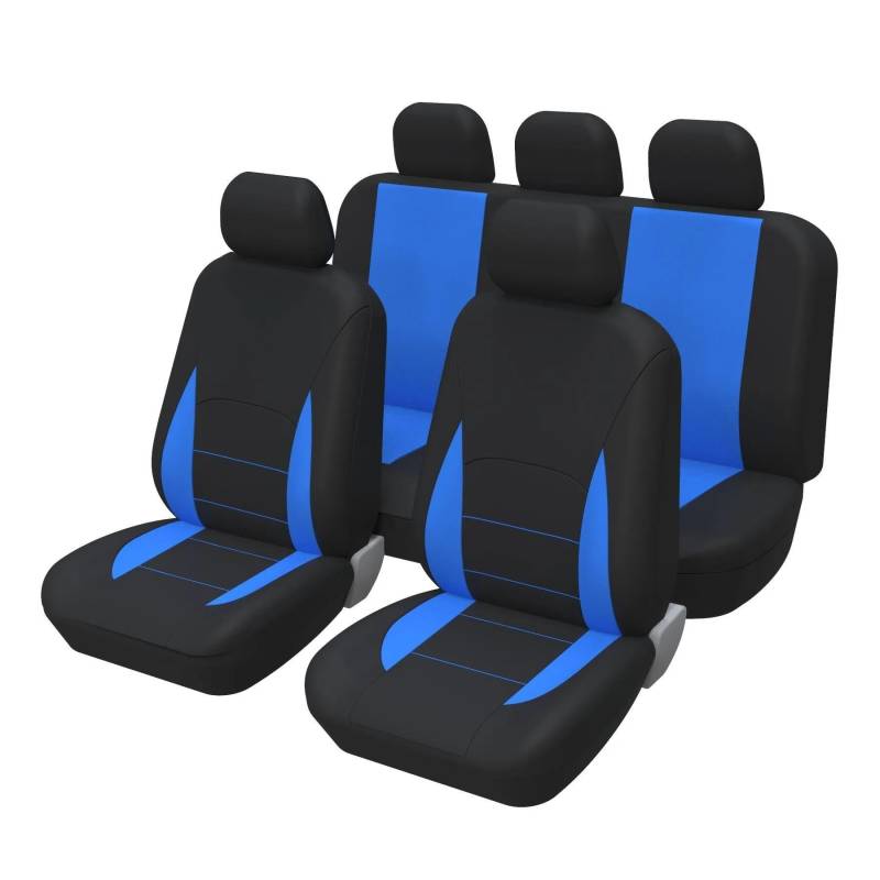 Sitzbezüge Auto Stoff Auto Sitz Schutz Pad Set Stuhl Sitz Abdeckung Für Infiniti Für M25 Für M30 Für M35 Für M45 ESQ FX Vordersitzbezüge(E-Blue) von SYLTER