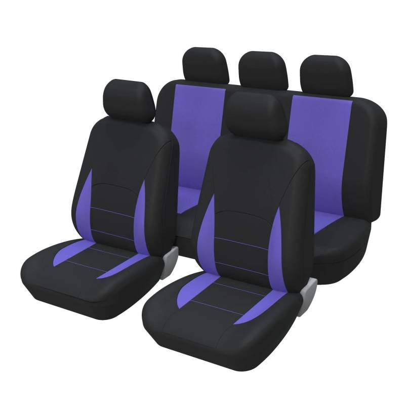 Sitzbezüge Auto Stoff Auto Sitz Schutz Pad Set Stuhl Sitz Abdeckung Für Infiniti Für M25 Für M30 Für M35 Für M45 ESQ FX Vordersitzbezüge(E-Purple) von SYLTER