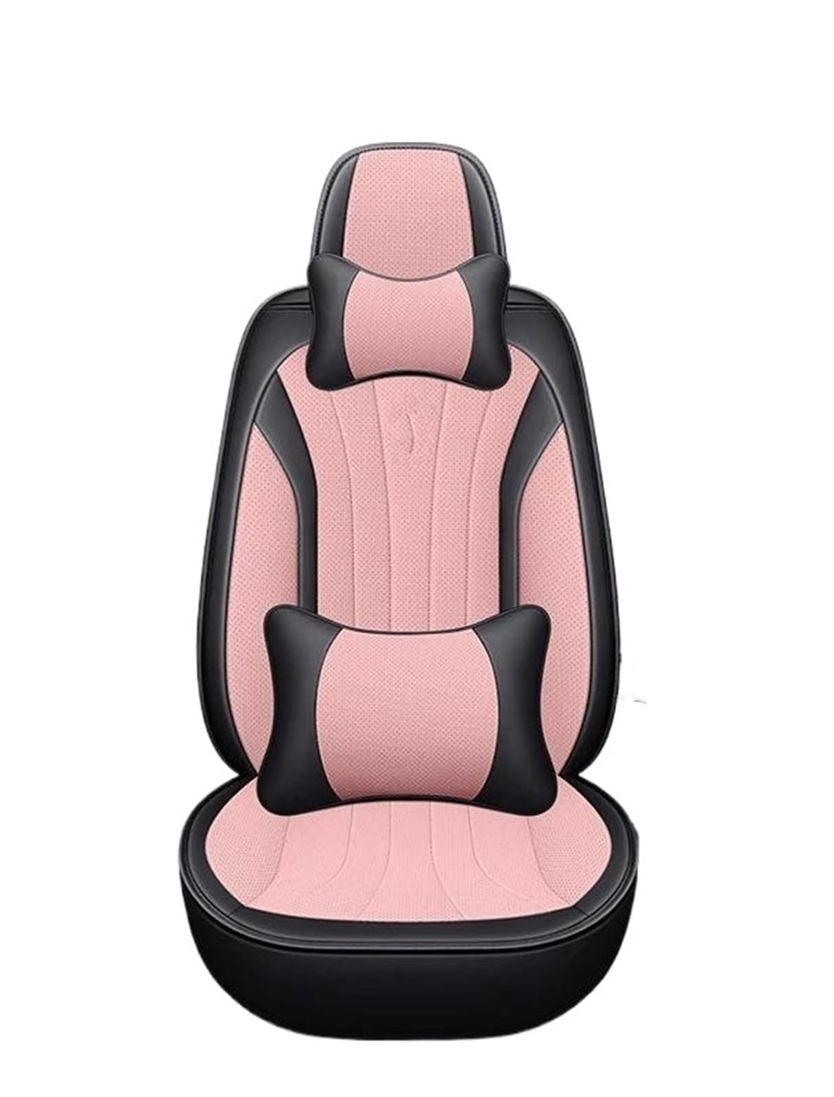 Sitzbezüge Auto Vollständiger Satz Autositzbezüge für Peugeot 206 2008 301 307 307SW 308 3008 4008 508 Auto-Innenschutz-Zubehör Vordersitzbezüge(Pink+Pillow) von SYLTER