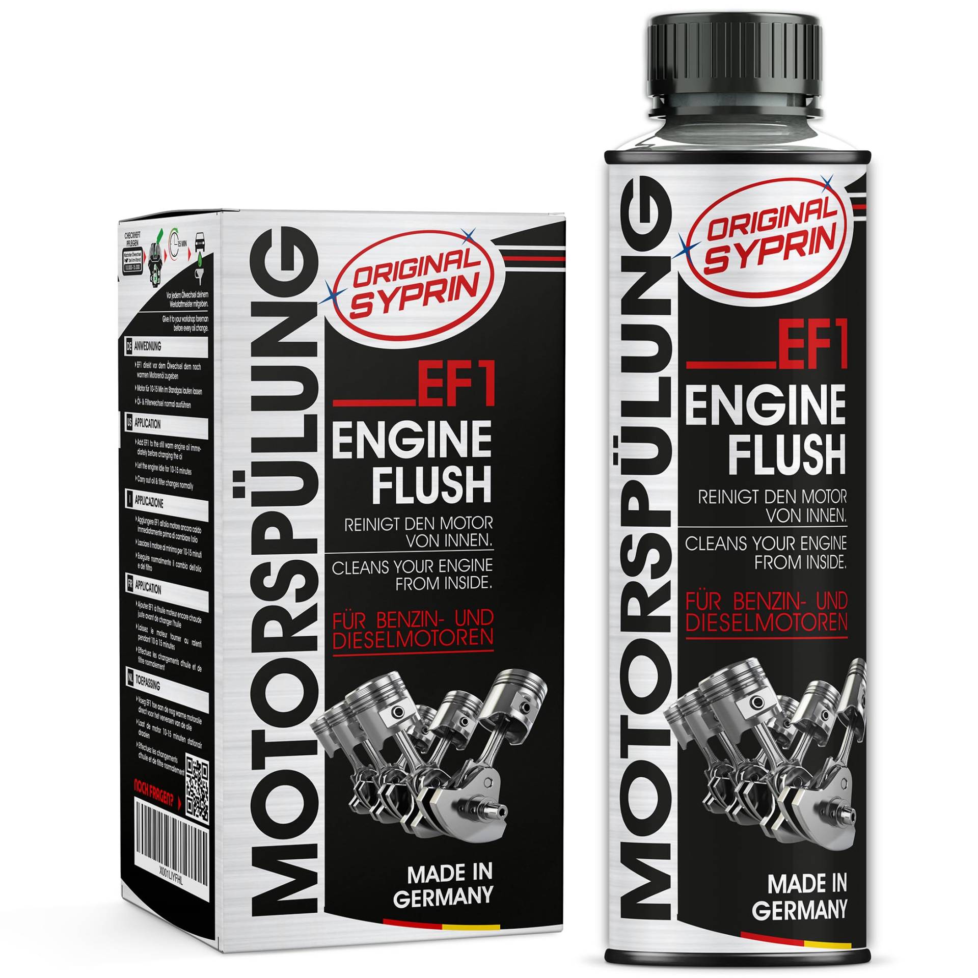 Original Syprin Motorspülung - Engine Flush Reiniger, Motor Innenreinigung und Spülung - Geeignet für Diesel und Benzin Motoren 1x von SYPRIN