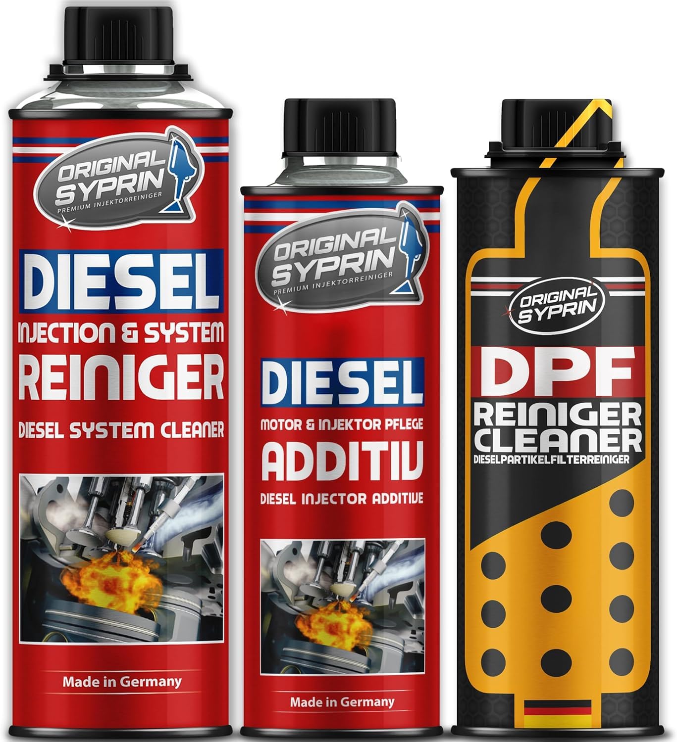 SYPRIN Diesel All-Year Set - Reiniger Additiv und DPF I Reinigung sowie Pflege für das ganze Jahr - Kraftstoffzusatz I Dieselreinigung I Komplett-Set von SYPRIN