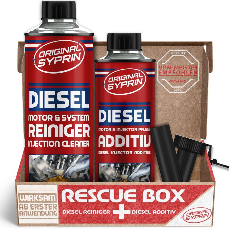 SYPRIN Original Diesel Additiv und Reiniger Bundle I Injektor-Reiniger Einspritzdüsen-Reiniger Diesel-Reinigung Diesel-Additive I Motorsystemreiniger Paket von SYPRIN