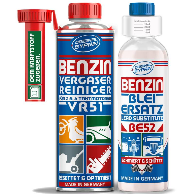 SYPRIN Original Vergaserreiniger und Bleiersatz, Blei-Zusatz | | Blei Additiv, Pflege für ältere Benziner Oldtimer & Motorräder als Prävention Made in Germany von SYPRIN