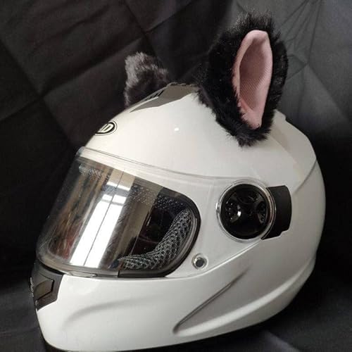 2 Stück Katzenohren für Helm,Motorrad Helm-Ohren Katzenohren Dekoration niedliches Helmzubehör für Fahrradhelm, Ski-Helm, Motorradhelm, Snowboardhelm Lustiges Tier Design Motorradhelm Zubehör von SYSUII