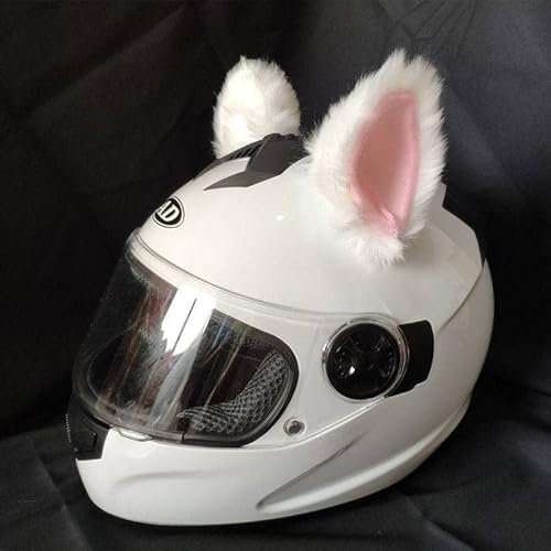 2 Stück Katzenohren für Helm,Motorrad Helm-Ohren Katzenohren Dekoration niedliches Helmzubehör für Fahrradhelm, Ski-Helm, Motorradhelm, Snowboardhelm Lustiges Tier Design Motorradhelm Zubehör von SYSUII