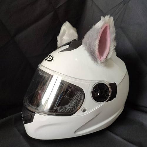 2 Stück Katzenohren für Helm,Motorrad Helm-Ohren Katzenohren Dekoration niedliches Helmzubehör für Fahrradhelm, Ski-Helm, Motorradhelm, Snowboardhelm Lustiges Tier Design Motorradhelm Zubehör von SYSUII