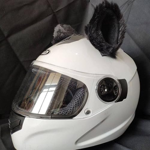 2 Stück Katzenohren für Helm,Motorrad Helm-Ohren Katzenohren Dekoration niedliches Helmzubehör für Fahrradhelm, Ski-Helm, Motorradhelm, Snowboardhelm Lustiges Tier Design Motorradhelm Zubehör von SYSUII