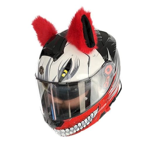 2 Stück Katzenohren für Helm,Motorrad Helm-Ohren Katzenohren Dekoration niedliches Helmzubehör für Fahrradhelm, Ski-Helm, Motorradhelm, Snowboardhelm Lustiges Tier Design Motorradhelm Zubehör von SYSUII