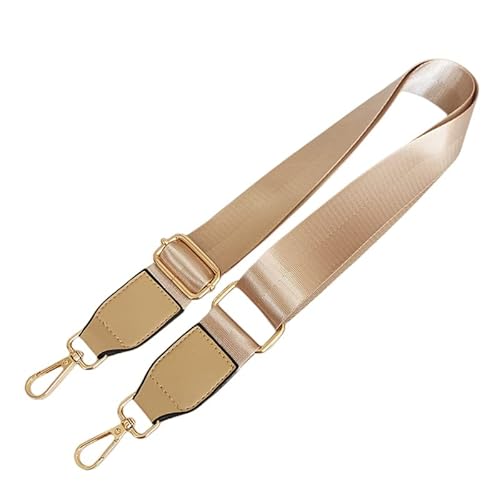 Einfarbig Taschengurt Breit Taschen Taschenband 80-130cm Verstellbarer Tragegurt Schultergurt für Handtaschen 3.8cm breit Schulterriemen Umhängegurt Herren Taschenriemen Damen Zubehör - Khaki von SYSUII