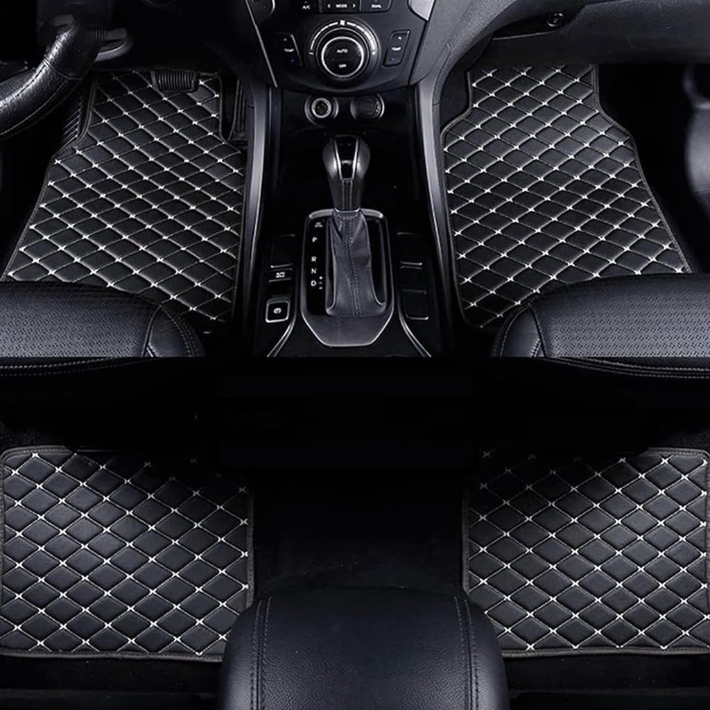 Auto Fußmatten für BMW 5 Series GT 2014-2017,PU-Leder Allwetter Automatten Set,Bodenmatte Anti-Rutsch Wasserdicht Innenraum Protect Zubehör,A4 von SYSZZGCL