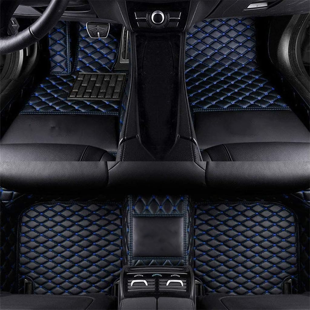 Auto Fußmatten für Hyundai Genesis 2009-2016,PU-Leder Allwetter Automatten Set,Bodenmatte Anti-Rutsch Wasserdicht Innenraum Protect Zubehör,A3 von SYSZZGCL