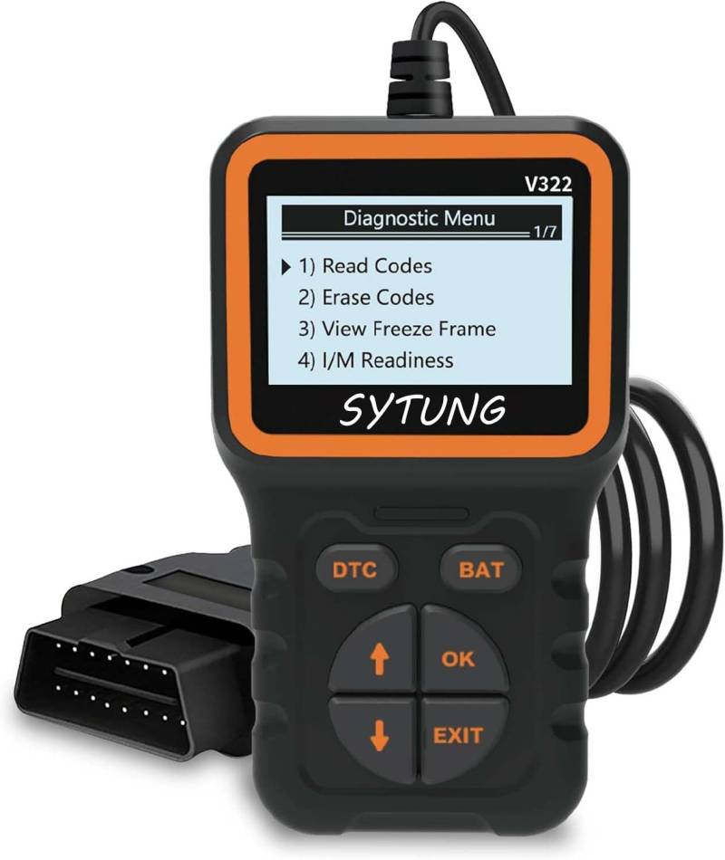 SYTUNG Obd2 Diagnosegerät Neue Aktualisierte Version Universal Diagnosegerät Auto CAN Diagnosegerät Passend für Alle Fahrzeuge mit OBD II Protokoll von SYTUNG