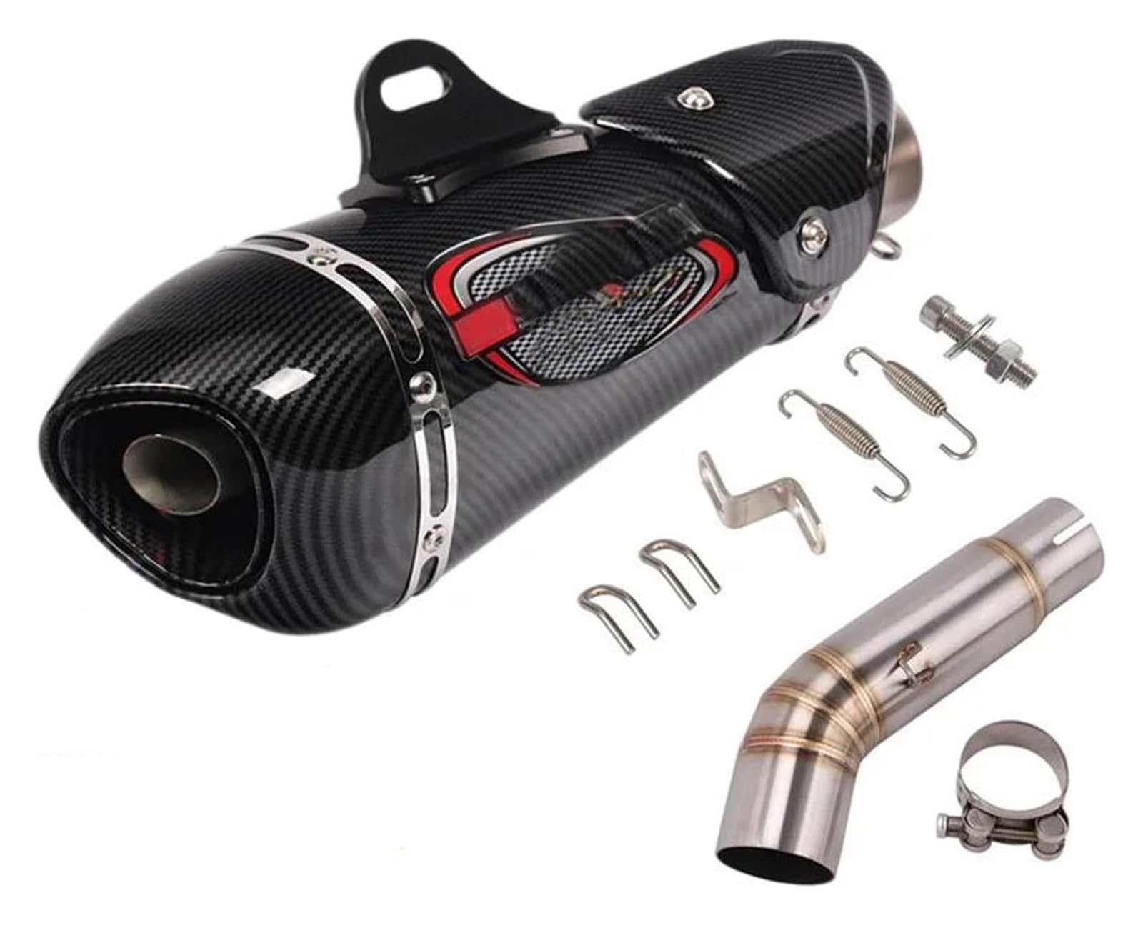 SYUBTGAN Für S&uzuki GSR750 GSR 750 2017 2018 2019 2020 2021 Motorradauspuff Slip-On-Auspuffanlagen Escape Moto DB Killer Link Pipe Auspuff Schalldämpfer(Type E) von SYUBTGAN