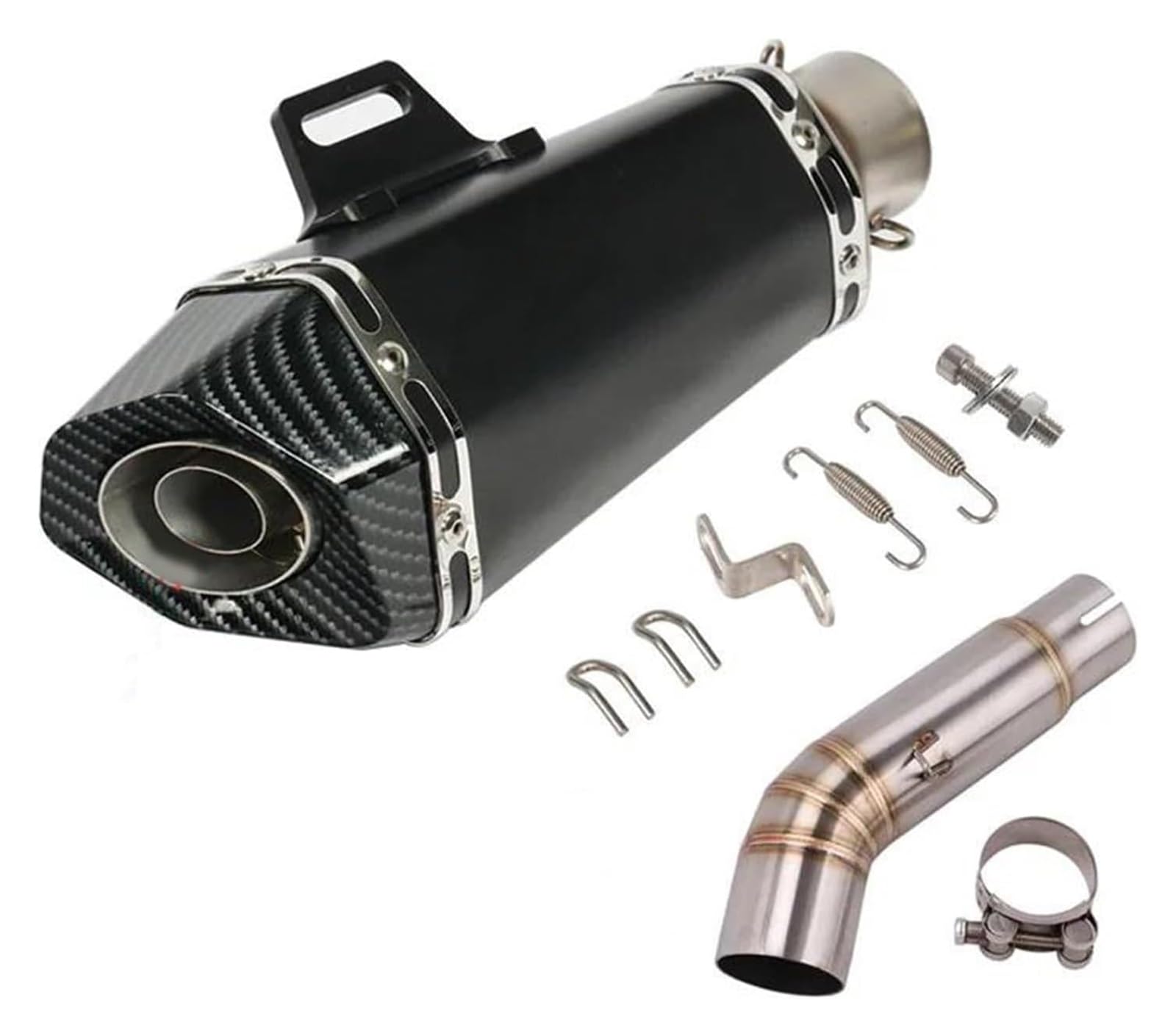 Für S&uzuki GSR750 GSR 750 2017 2018 2019 2020 2021 Motorradauspuff Slip-On-Auspuffanlagen Escape Moto DB Killer Link Pipe Auspuff Schalldämpfer(Type F) von SYUBTGAN