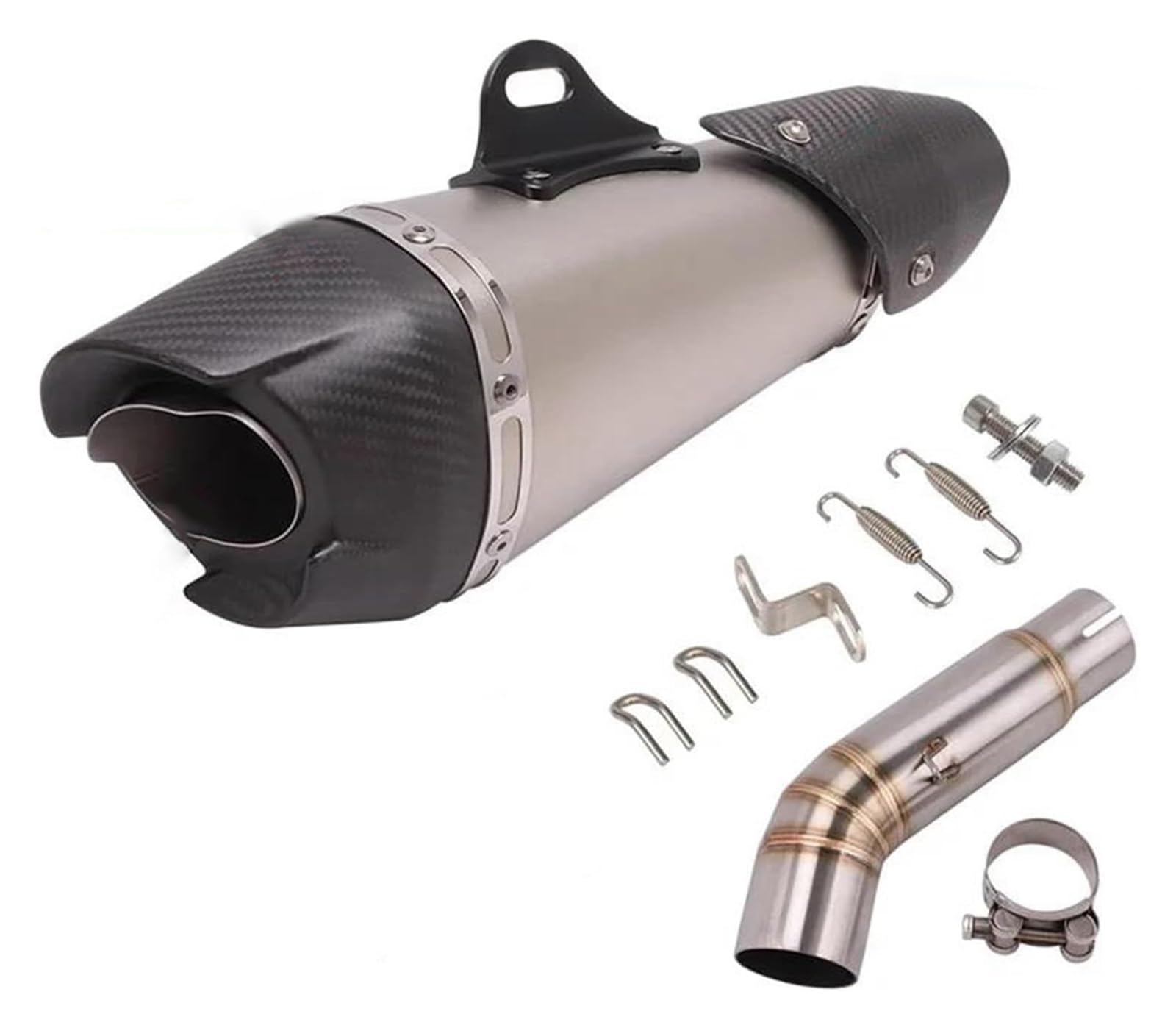 SYUBTGAN Für S&uzuki GSR750 GSR 750 2017 2018 2019 2020 2021 Motorradauspuff Slip-On-Auspuffanlagen Escape Moto DB Killer Link Pipe Auspuff Schalldämpfer(Type L) von SYUBTGAN