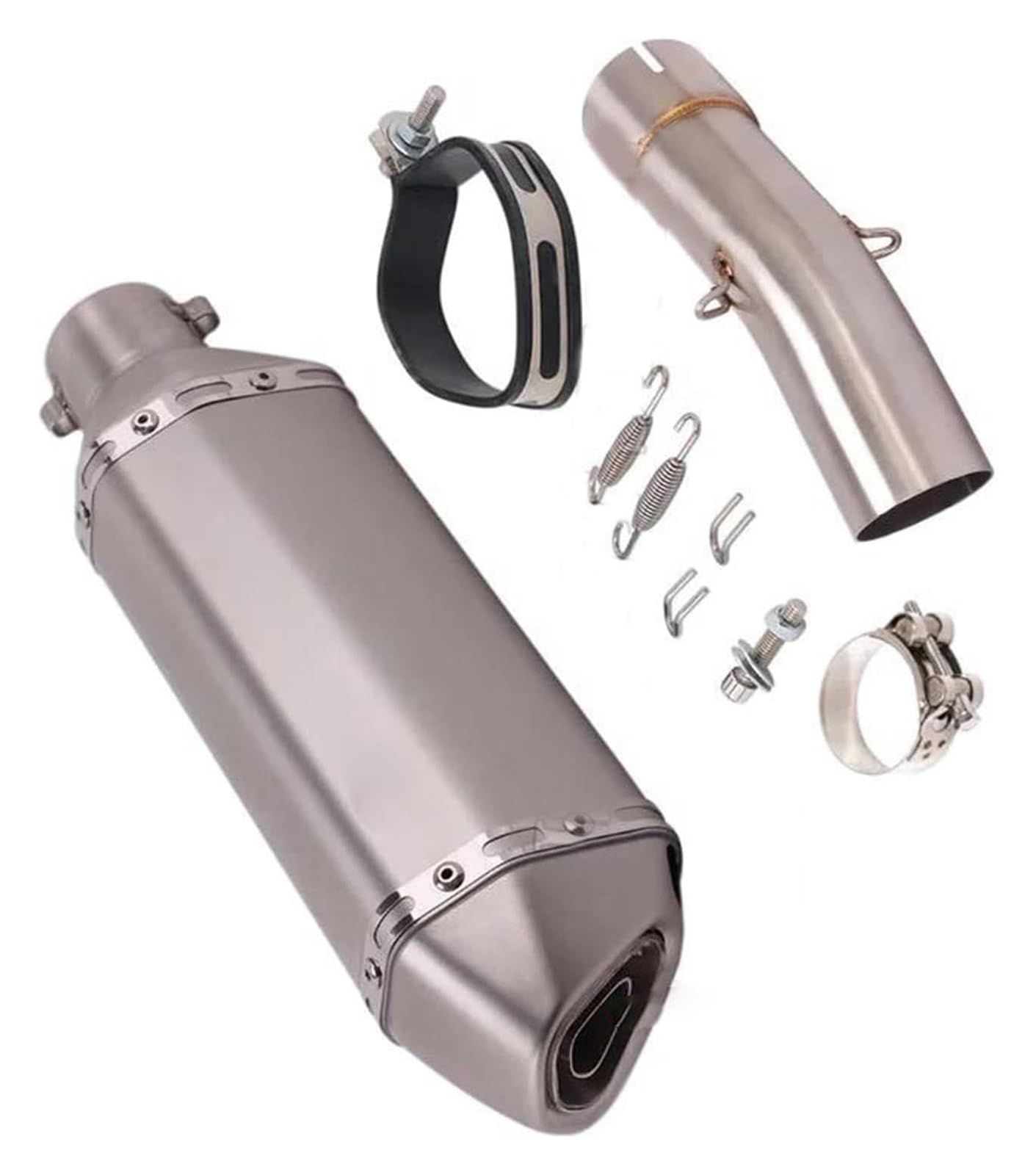 SYUBTGAN Für S&uzuki SV650 SV 650 2003-2015 Motorradauspuff Slip-On-System Schalldämpfer Modifiziertes Escape 51mm DB Killer Middle Link Pipe Auspuff Schalldämpfer(Type a) von SYUBTGAN