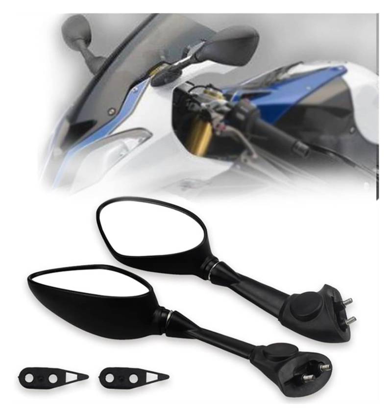 Motorrad Rückspiegel Für BM&W S1000RR S1000 RR 2010-2018 HP4 2011 2012 2013 2014 2015 Motorrad-Rückspiegel Seitenspiegel Schwarze Dekoration Rückspiegel von SYUBTGAN