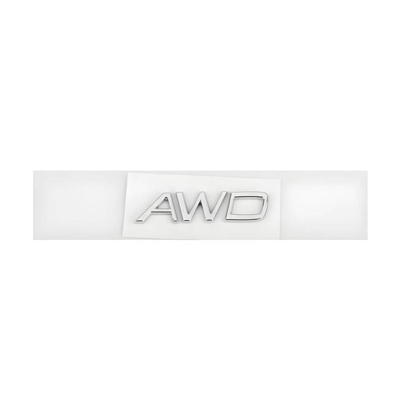 Auto Emblem für Volvo C70 Coupe 2005-2013, Logo Badge Aufkleber Sticker mit Emblem für Außendekoration 3D ABS Buchstaben Aufkleber mit Logo Auto Styling Zubehör,AWD-Silver von SYXWJL