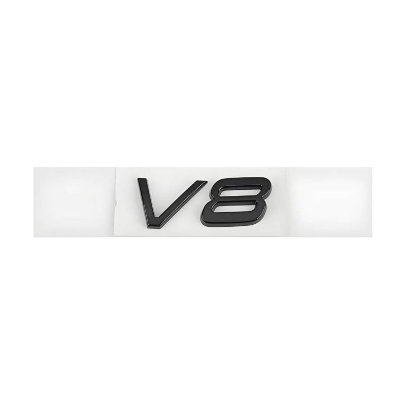 Auto Emblem für Volvo C70 Coupe 2005-2013, Logo Badge Aufkleber Sticker mit Emblem für Außendekoration 3D ABS Buchstaben Aufkleber mit Logo Auto Styling Zubehör,V8-Black von SYXWJL