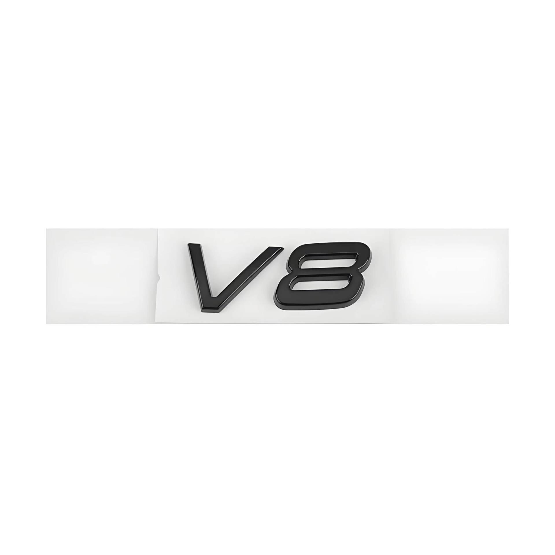 Auto Emblem für Volvo S60 2010-2018, Logo Badge Aufkleber Sticker mit Emblem für Außendekoration 3D ABS Buchstaben Aufkleber mit Logo Auto Styling Zubehör,V8-Black von SYXWJL