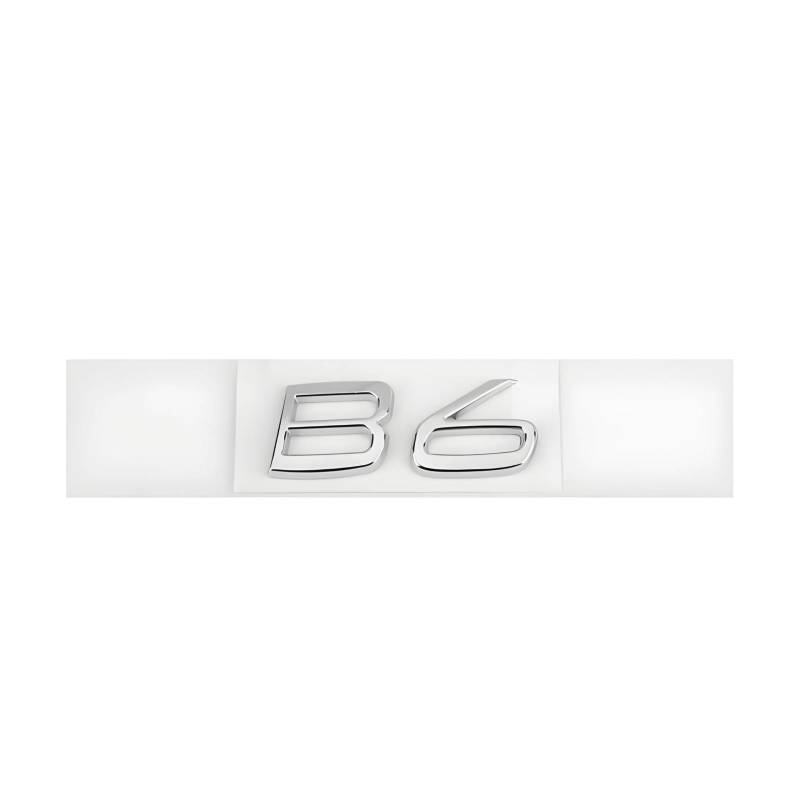 Auto Emblem für Volvo S60 2018-2023, Logo Badge Aufkleber Sticker mit Emblem für Außendekoration 3D ABS Buchstaben Aufkleber mit Logo Auto Styling Zubehör,B6-Silver von SYXWJL